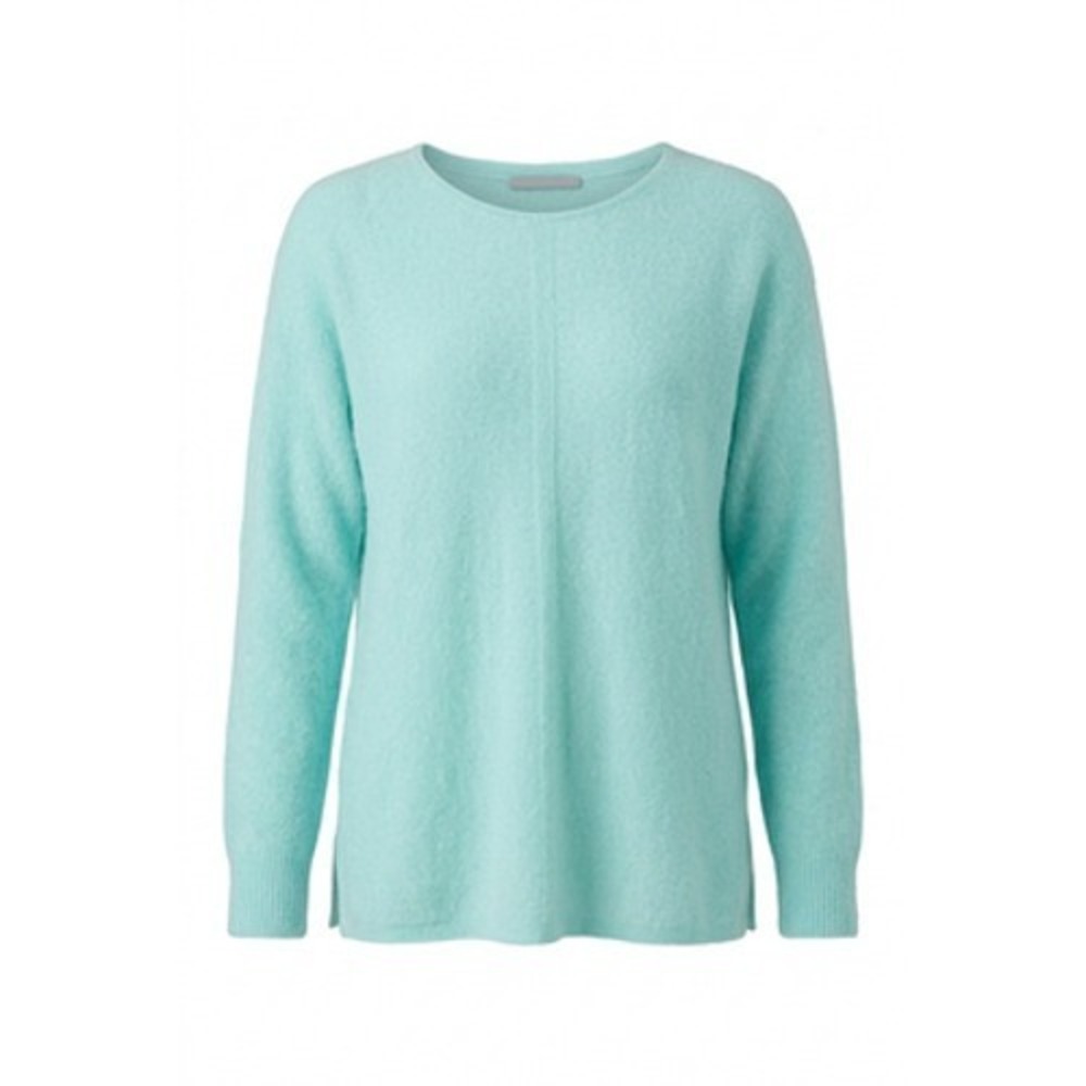 Alpaca Wool Sweater BIANCO&BLU  Women L Blue Boat Neck Italy Soft Cozy Fisherman